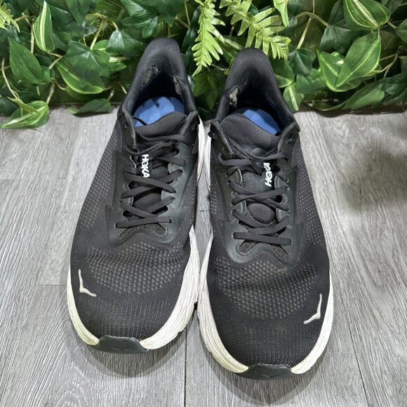 Hoka One One Mens Arahi 7 1147870 BWHT Black Running Shoes Sneakers Size 13 2E